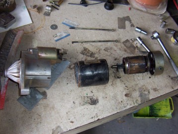 Cleaning the starter motor